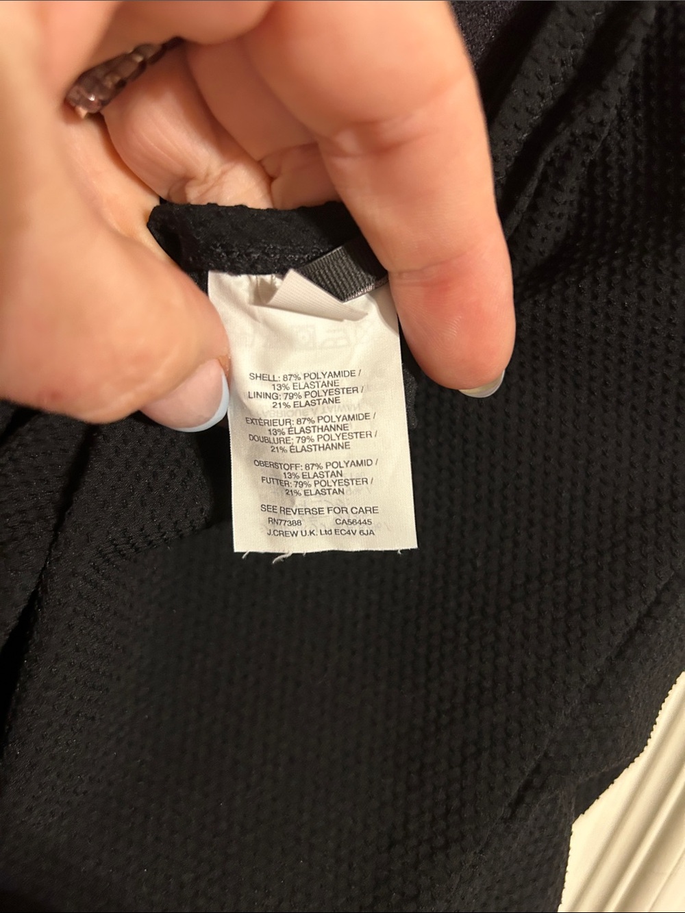J. CREW Black One-Piece Bathing Suit Lace Up Tie Front Bow Swim Textured Size 10 - Picture 7 of 9